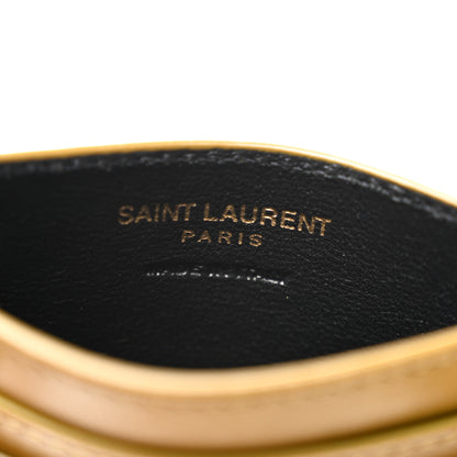 Saint Laurent Lambskin Quilted Cassandre Credit Card Case Olive Drab 6 of 6
