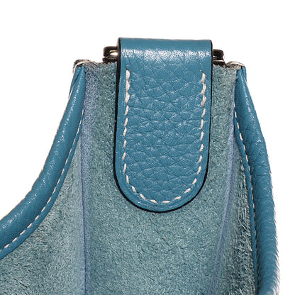Hermes Taurillon Clemence Evelyne III PM Blue Jean 13 of 16