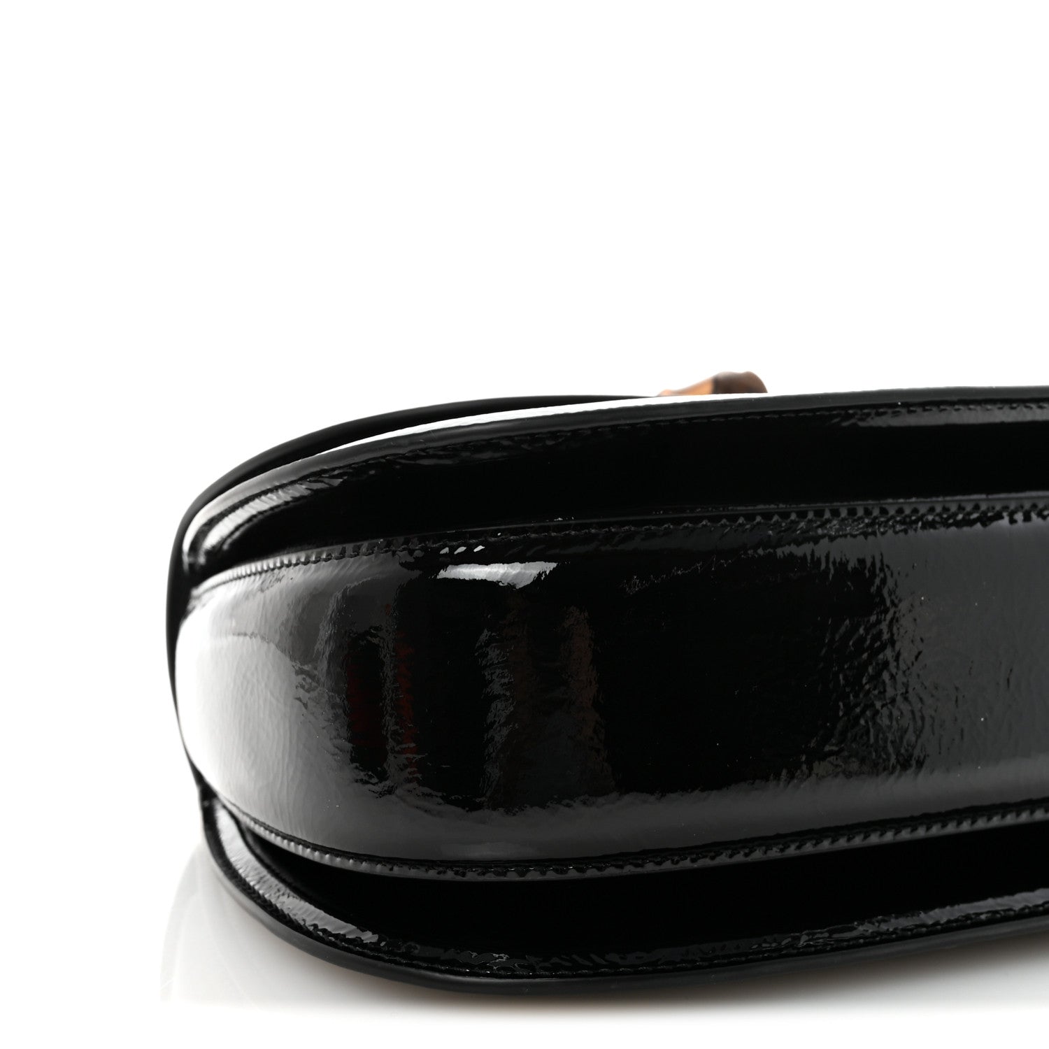 Gucci Skipper Calf Web Medium Bamboo 1947 Top Handle Bag Black 8 of 9