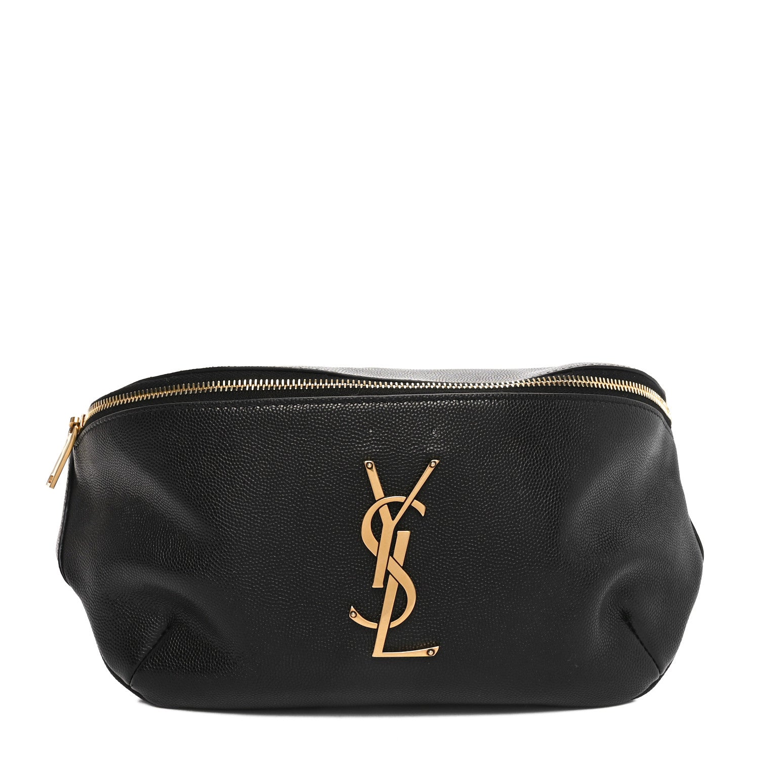 Saint Laurent Grain De Poudre Monogram Belt Bag Black 1 of 10