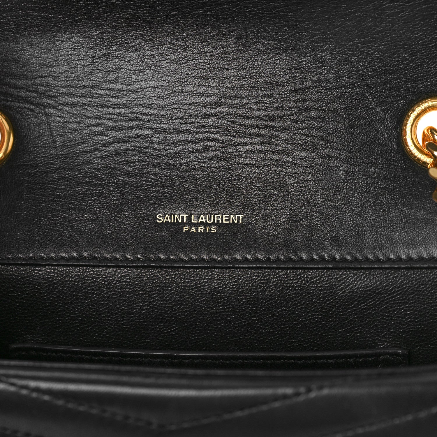 Saint Laurent Lambskin Matelasse Chevron Monogram Small Sulpice Bag Black 6 of 10