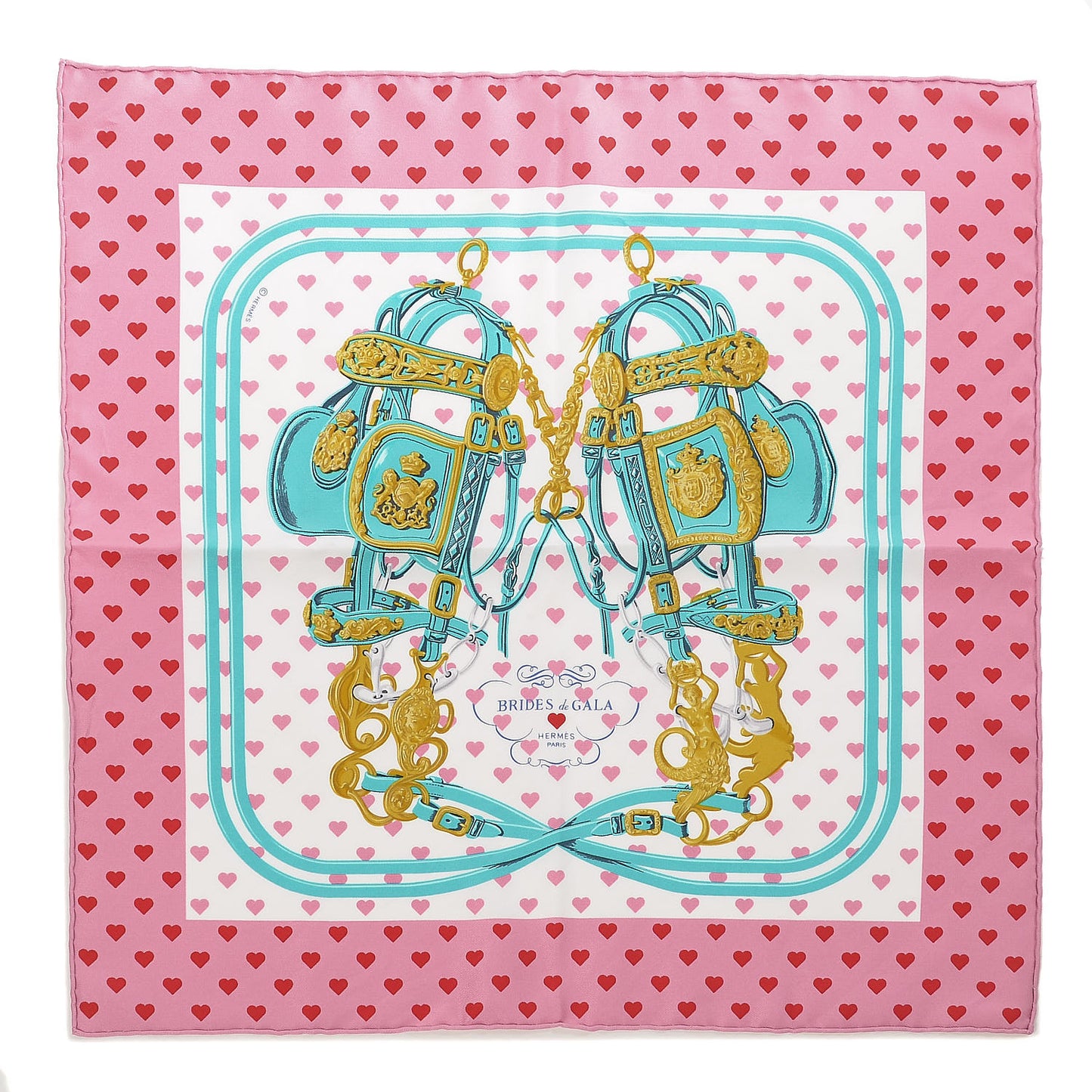 Silk Brides De Gala Love Pocket Square Rose Buvard Rouge Turquoise