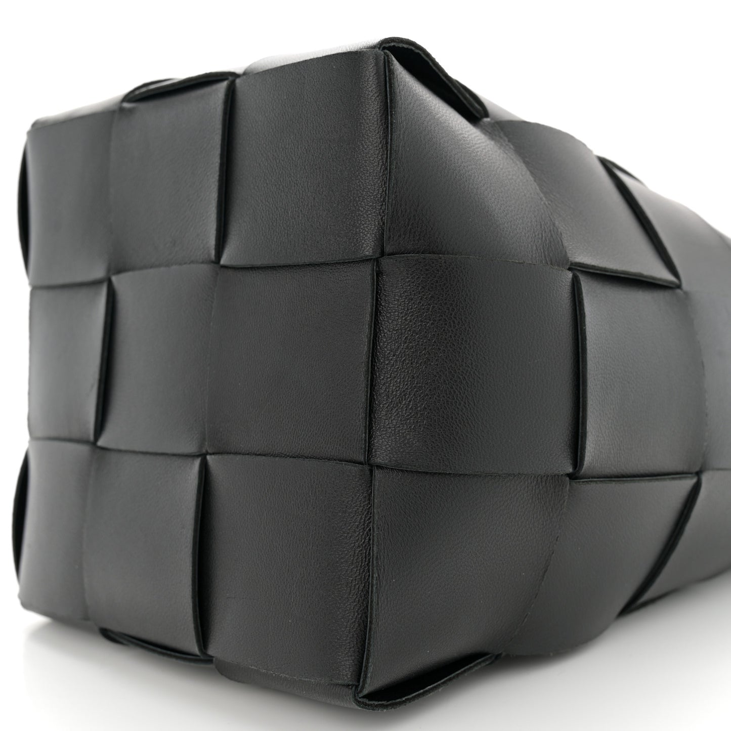 Nappa Maxi Intrecciato Cassette Bucket Bag Black