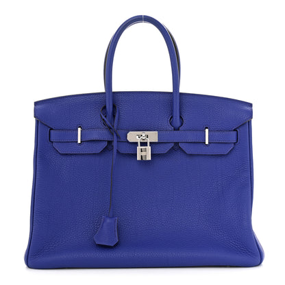 Hermes Togo BIRKIN 35 Bleu France 1 of 10