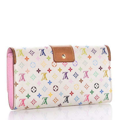 Louis Vuitton Monogram Multicolor Sarah Noeud Wallet White Litchi 3 of 15