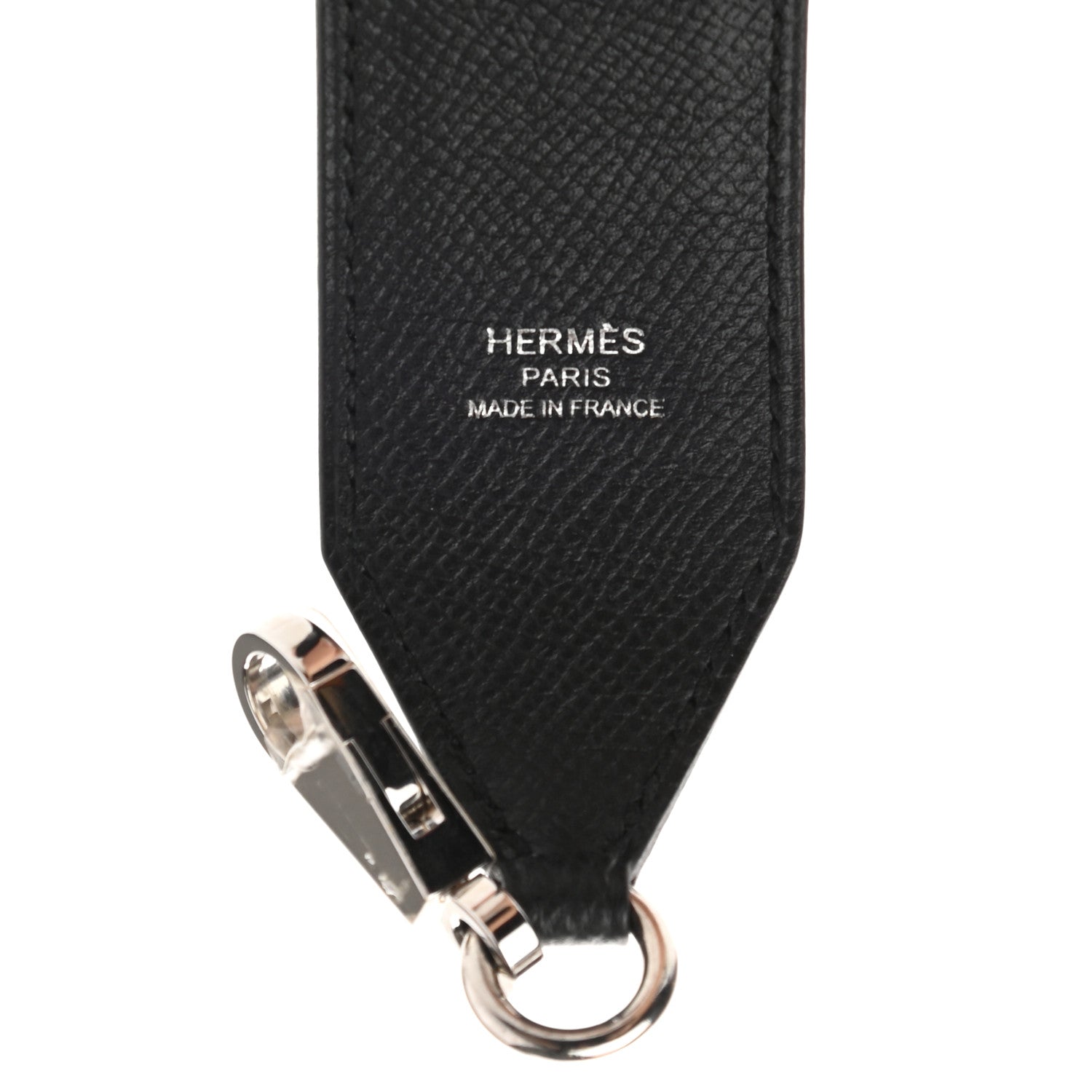 Hermes Epsom 40mm Mousquetons Tressage Shoulder Strap Black Lime Malachite 3 of 6