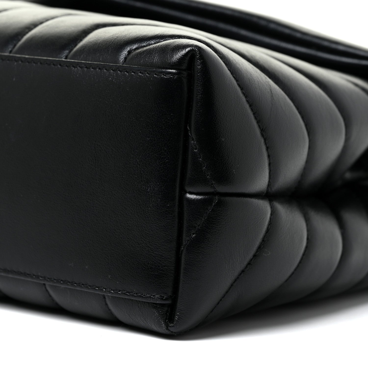 Saint Laurent Calfskin Y Quilted Monogram Small Loulou Chain Satchel Black 11 of 12