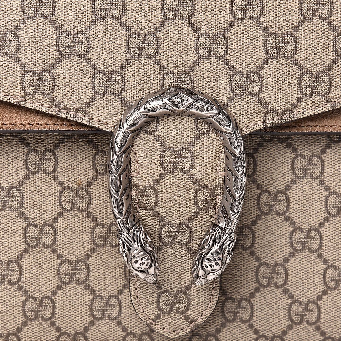 GG Supreme Monogram Medium Dionysus Shoulder Bag Taupe