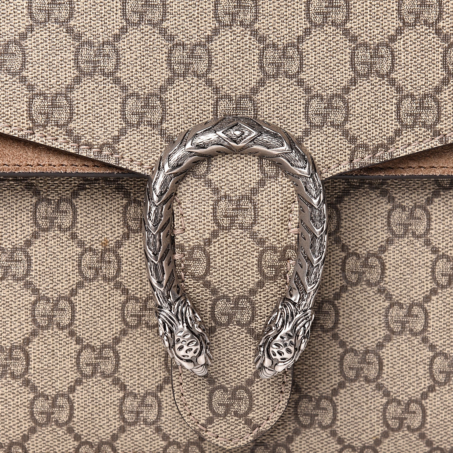 Gucci GG Supreme Monogram Medium Dionysus Shoulder Bag Taupe 11 of 11