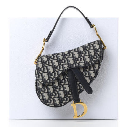 Christian Dior Oblique Mini Saddle Bag Blue 11 of 11