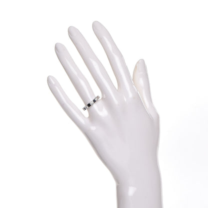 Cartier 18K White Gold Diamond Half Lanieres Ring 49 5 2 of 3