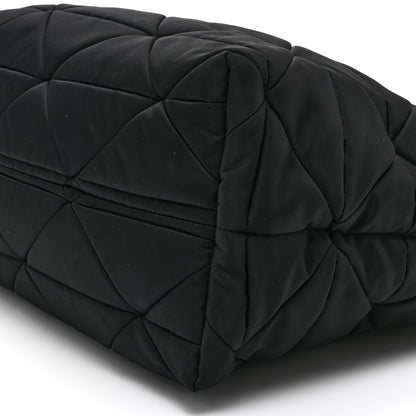 Prada Re-Nylon Nappa Triangle Quilted Padded Medium Double Handled Zip Tote Black 10 of 10