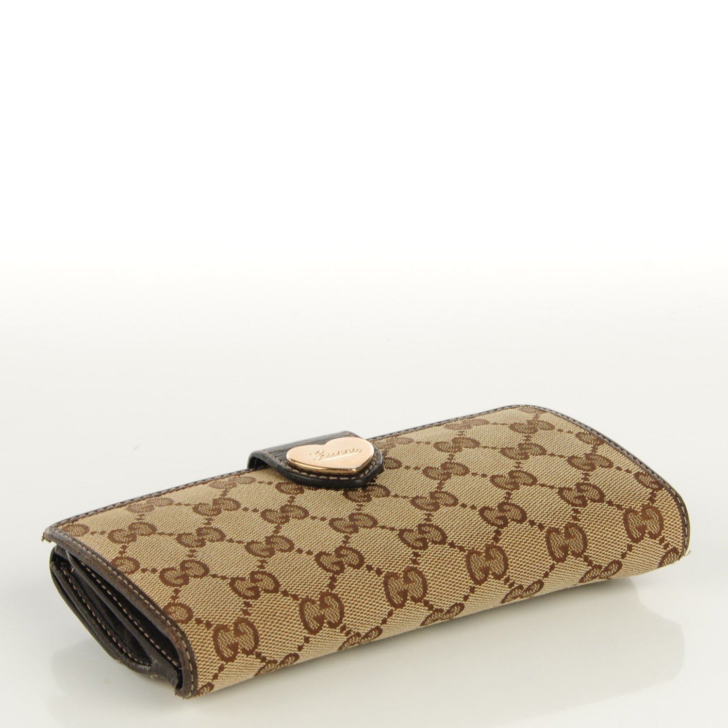Gucci Monogram Heart Continental Wallet Dark Brown 4 of 7