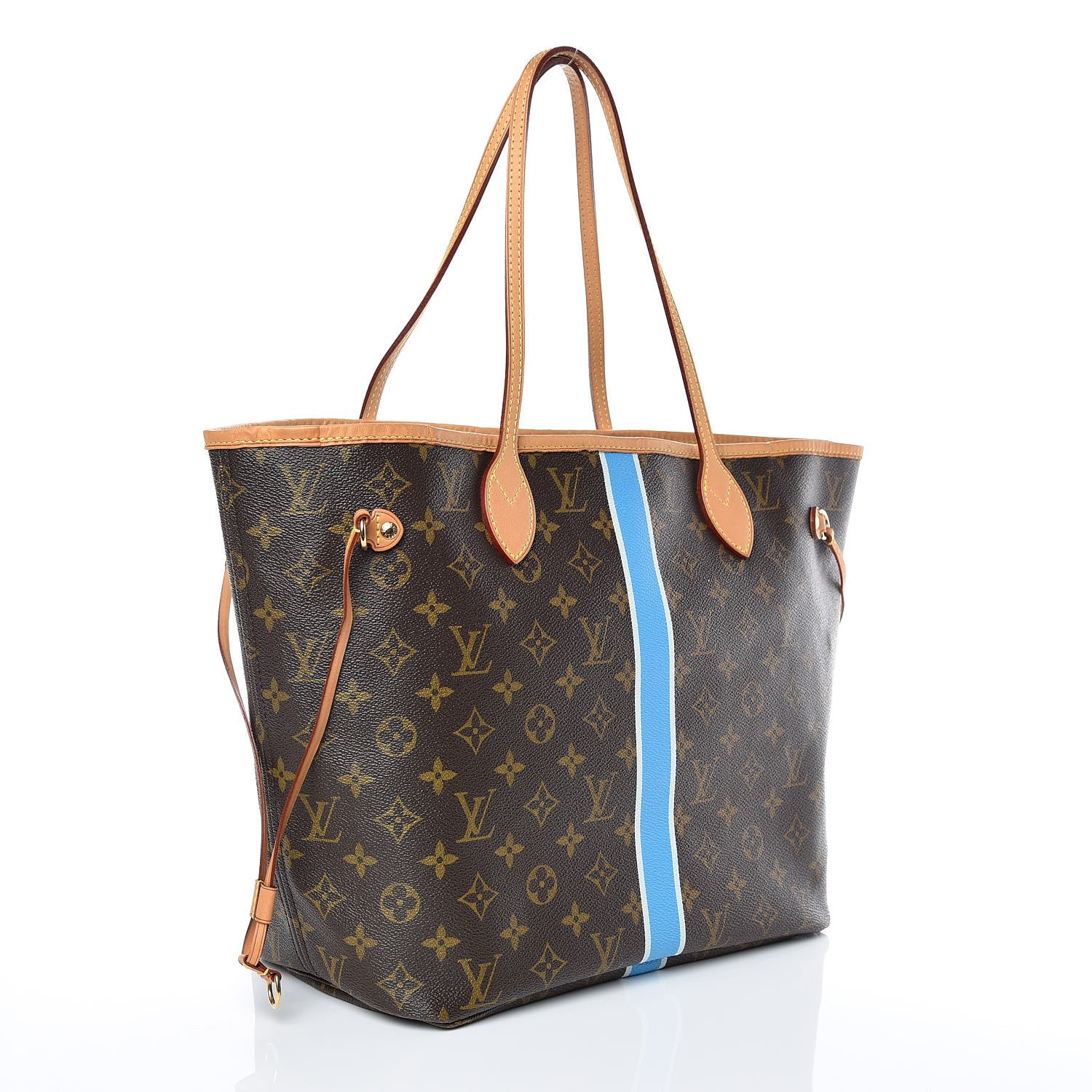 Louis Vuitton Monogram My LV Heritage Neverfull MM Blue Clair White 3 of 10