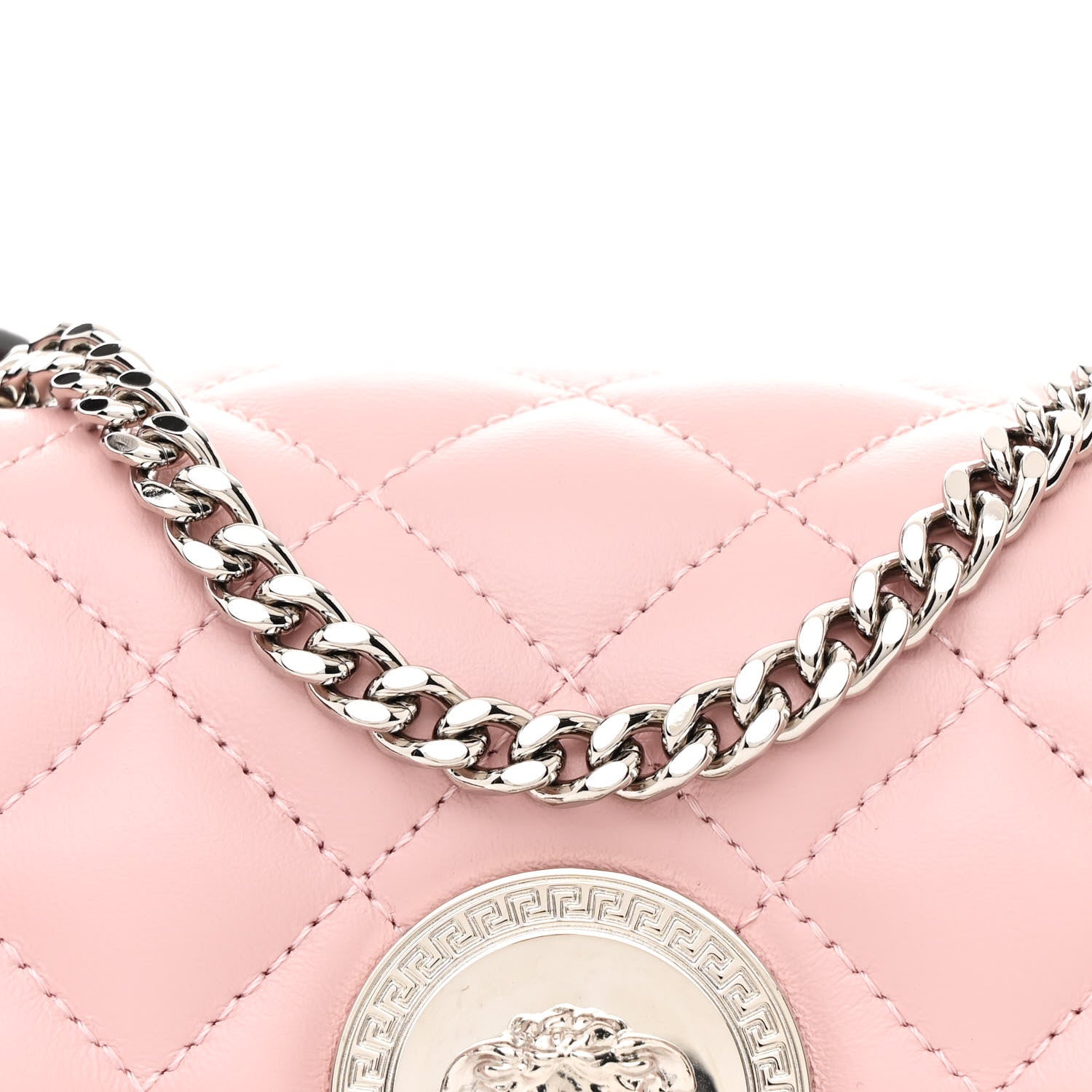 Versace Nappa Quilted Medusa Chain Crossbody Light Pink 8 of 11