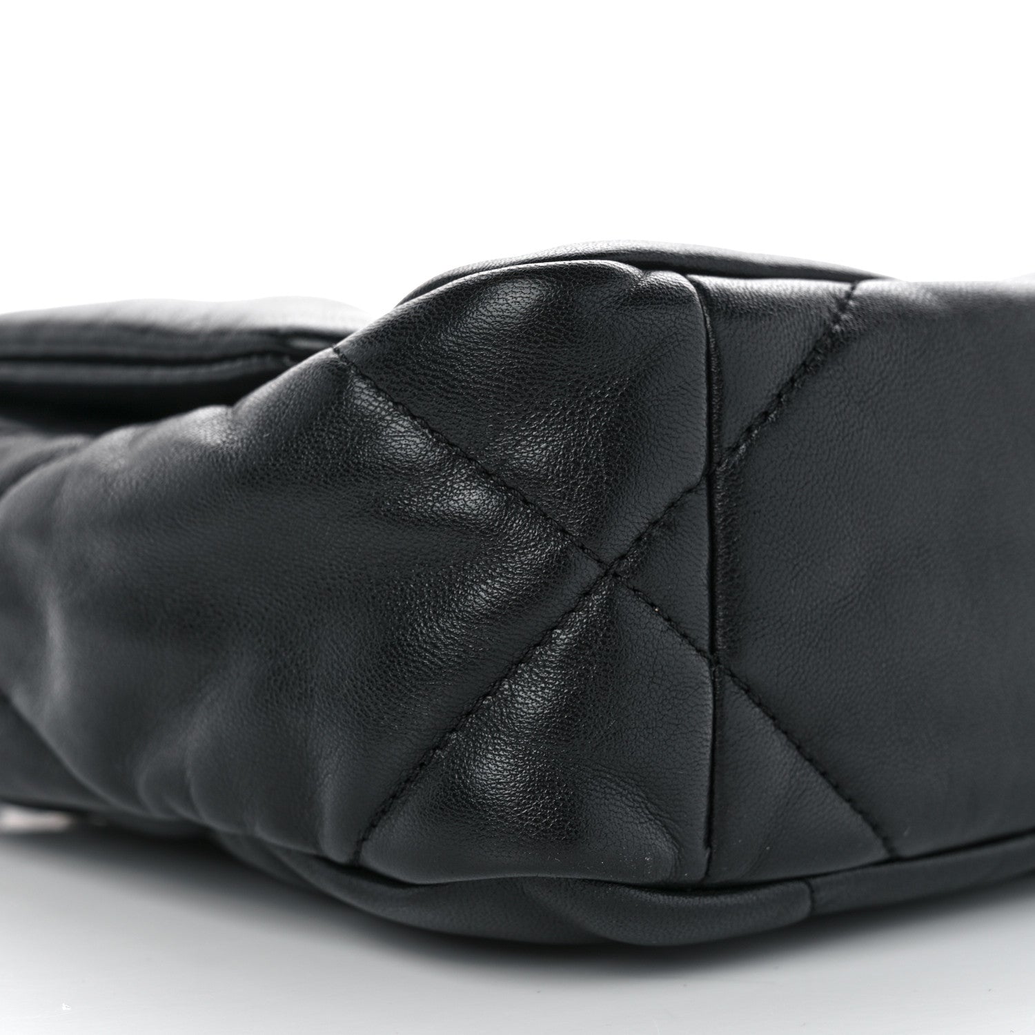Chanel Shiny Goatskin Quilted Medium Chanel 19 Flap Black 9 of 10