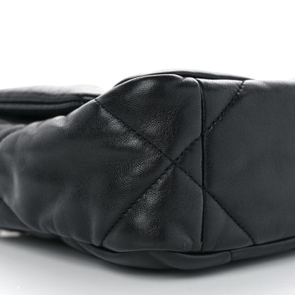 Chanel Shiny Goatskin Quilted Medium Chanel 19 Flap Black 9 of 10