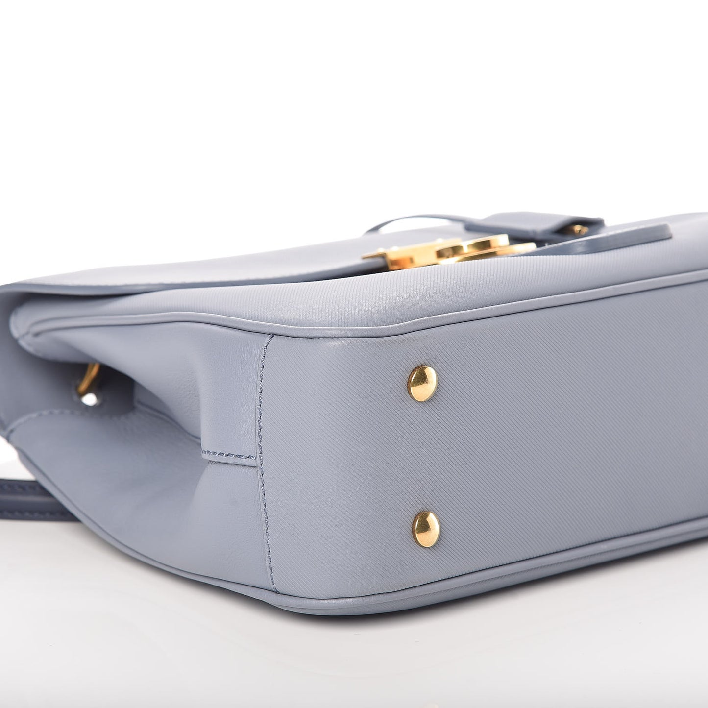 Trench Calfskin Medium DK88 Top Handle Bag Slate Blue