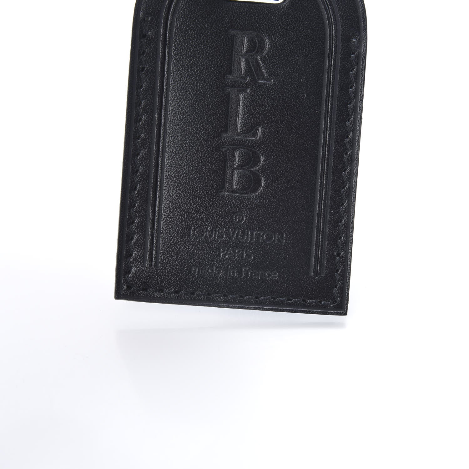 Louis Vuitton Calfskin Luggage Tag Black 3 of 5