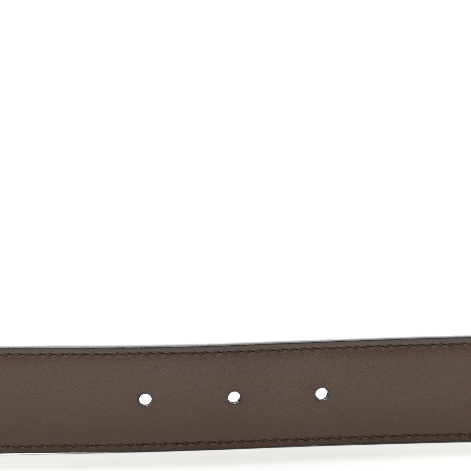 Gucci GG Supreme Monogram Plutone Calfskin Double G Reversible 30mm Belt 85 34 Beige Ebony New Acero 5 of 5