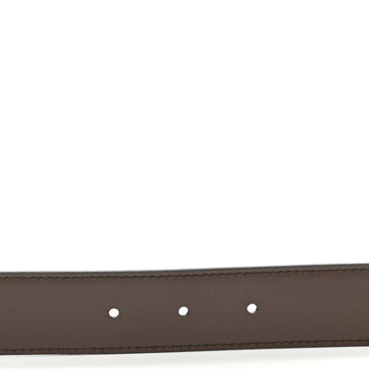 Gucci GG Supreme Monogram Plutone Calfskin Double G Reversible 30mm Belt 85 34 Beige Ebony New Acero 5 of 5