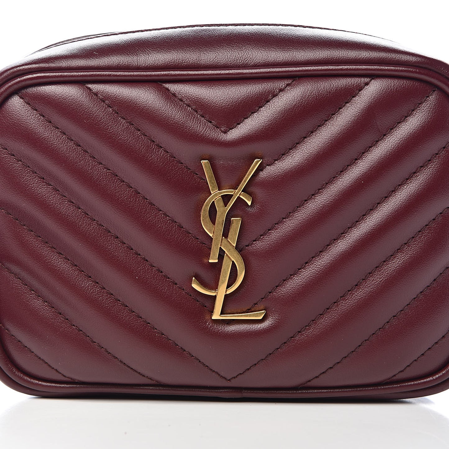 Calfskin Matelasse Monogram Lou Belt Bag Dark Legion Red