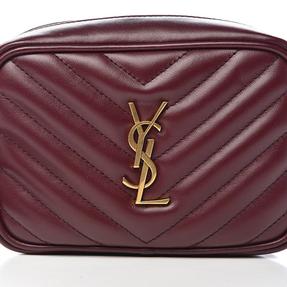 Saint Laurent Calfskin Matelasse Monogram Lou Belt Bag Dark Legion Red 10 of 10