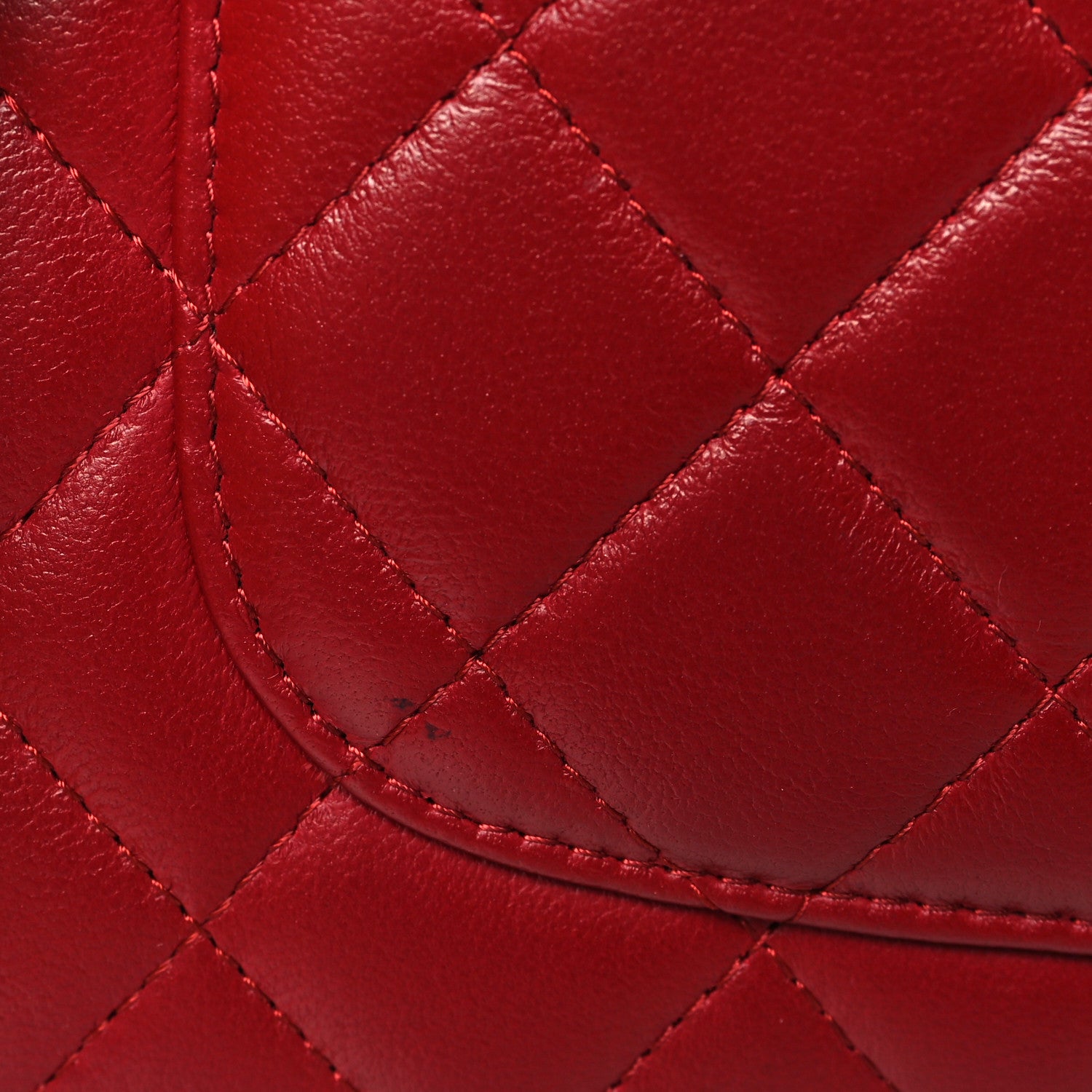 Chanel Lambskin Quilted Wallet On Chain WOC Red 10 of 10