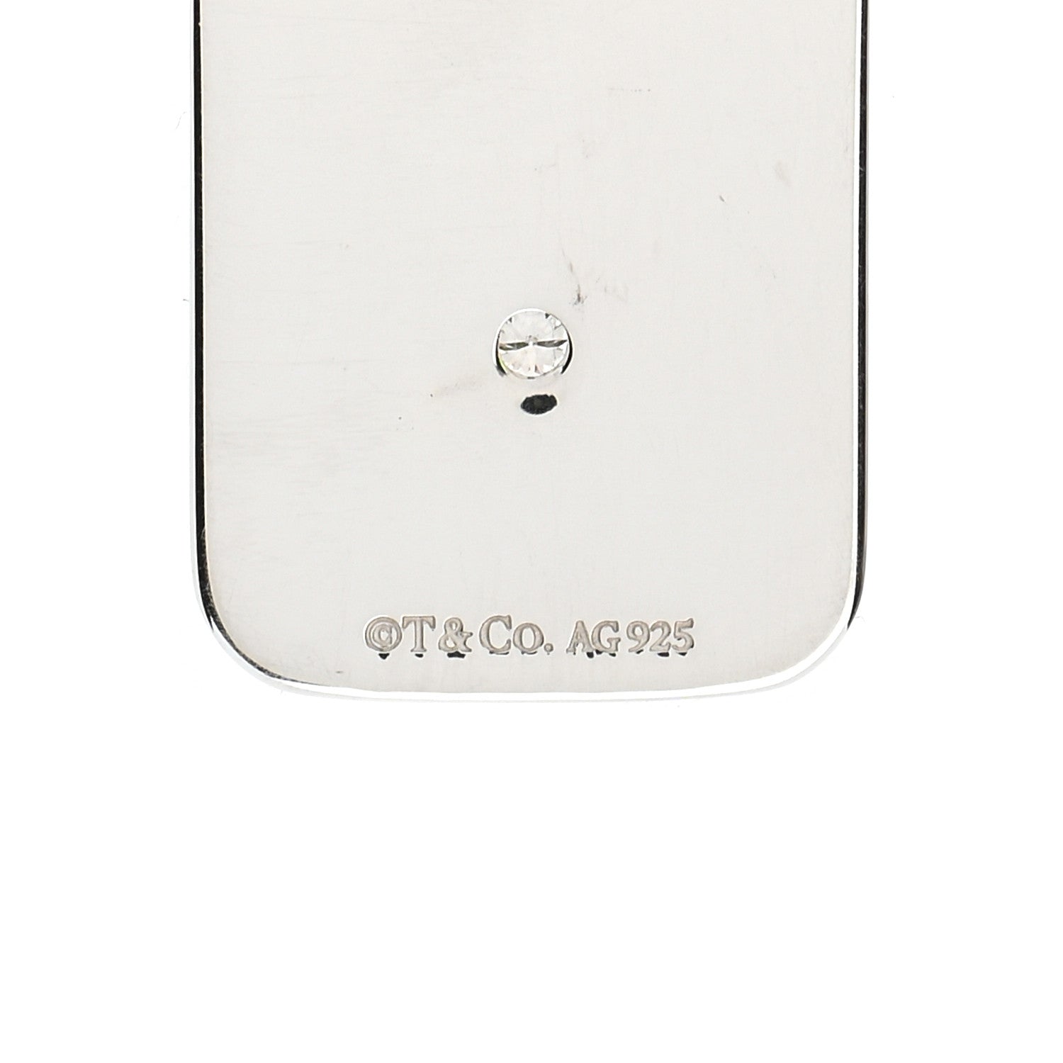 Tiffany Sterling Silver Diamond Best Logo Charm 4 of 4