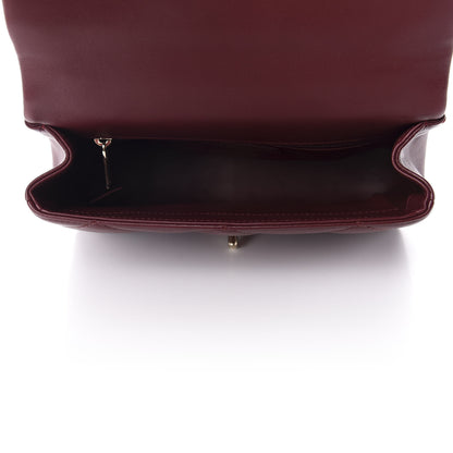 Chanel Lambskin Quilted Small Easy Carry Flap Burgundy 5 of 11