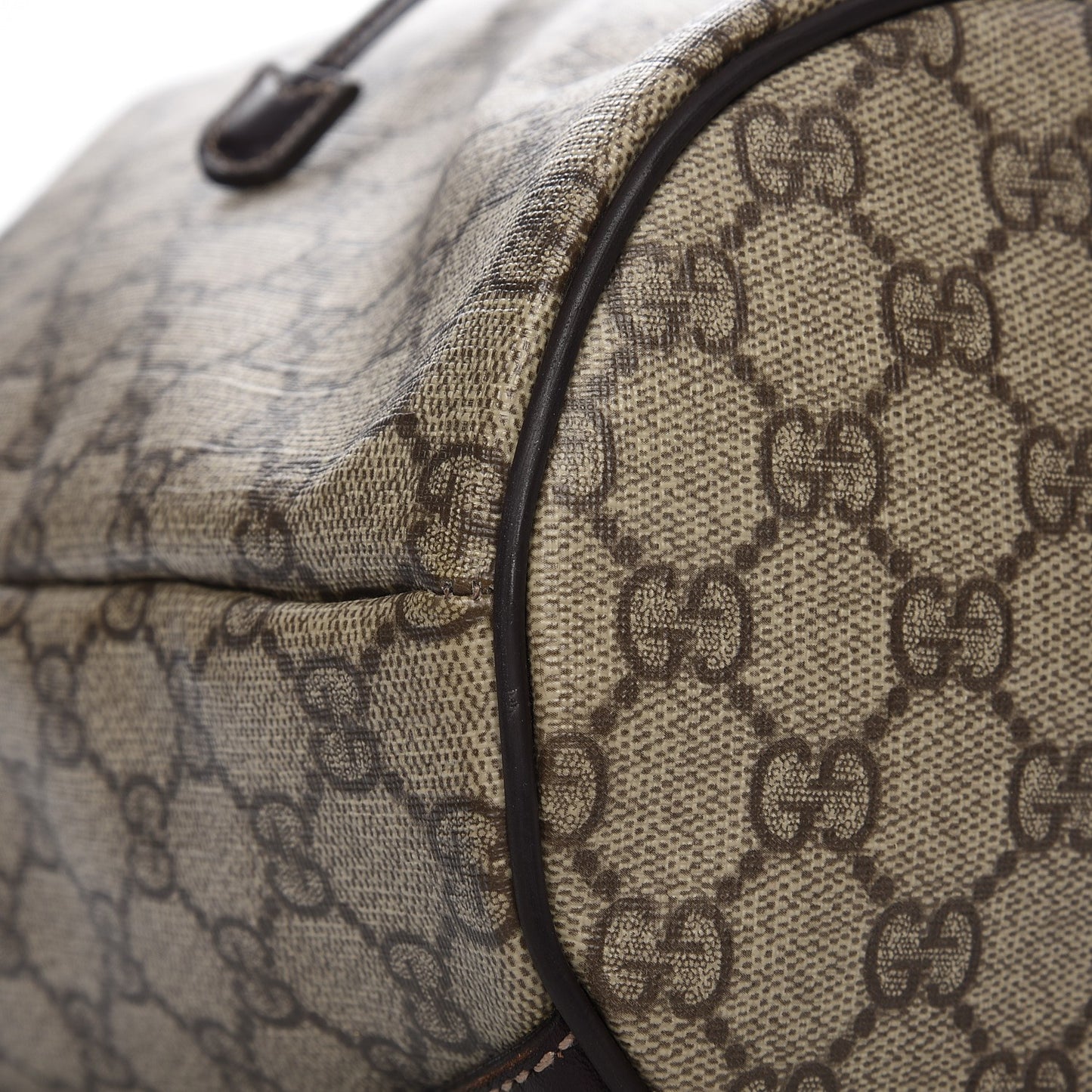 GG Supreme Monogram Drawstring Backpack Dark Brown