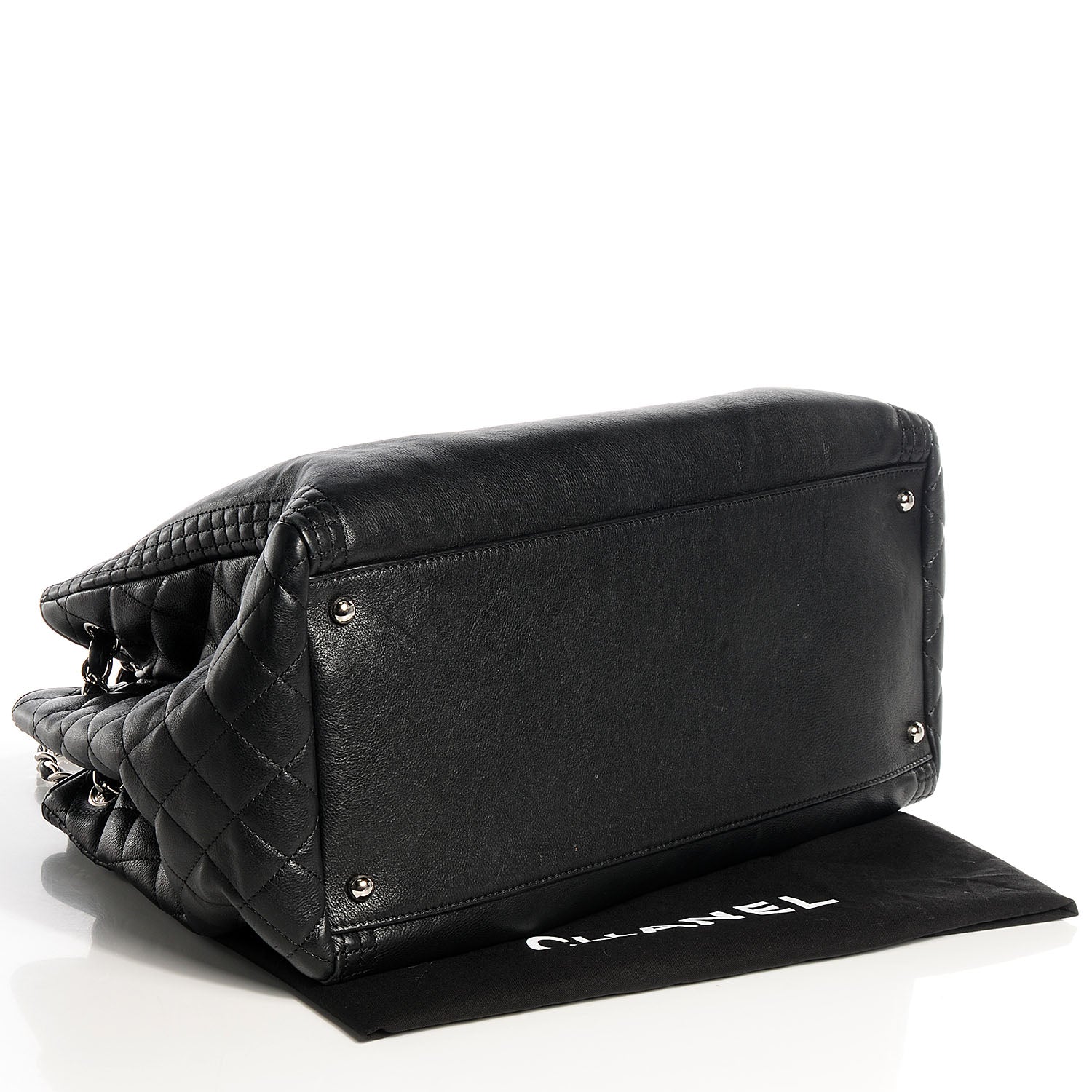 Chanel Calfskin Coco Bengal Open Accordion Tote Black 4 of 7