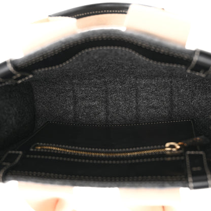 Chloe Felt Calfskin Small Woody Ribbon Tote With Strap Cashmere Grey 5 of 10