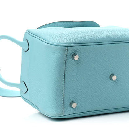 Hermes Taurillon Clemence Lindy 26 Bleu Atoll 8 of 12