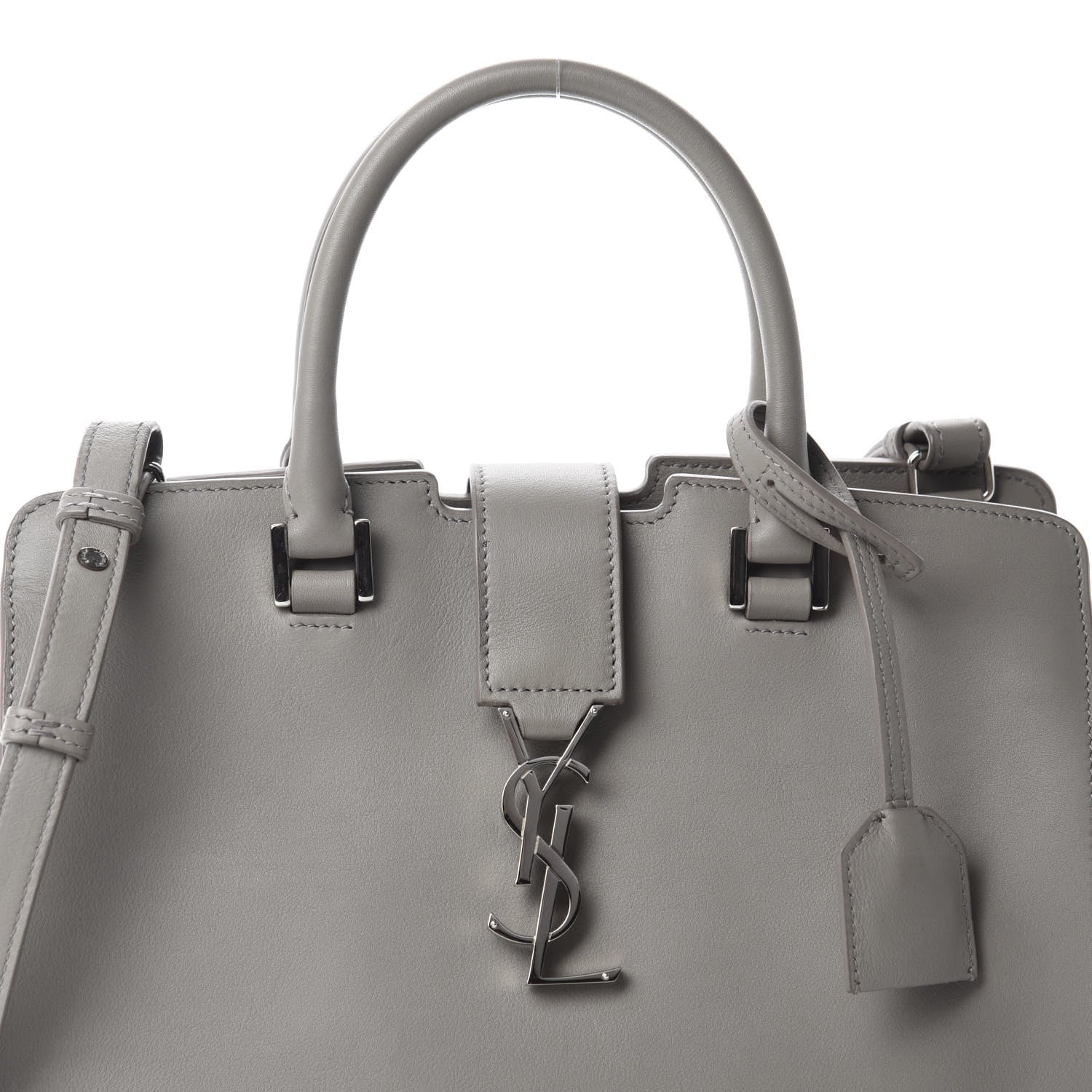 Saint Laurent Calfskin Monogram Baby Cabas Fog 11 of 11