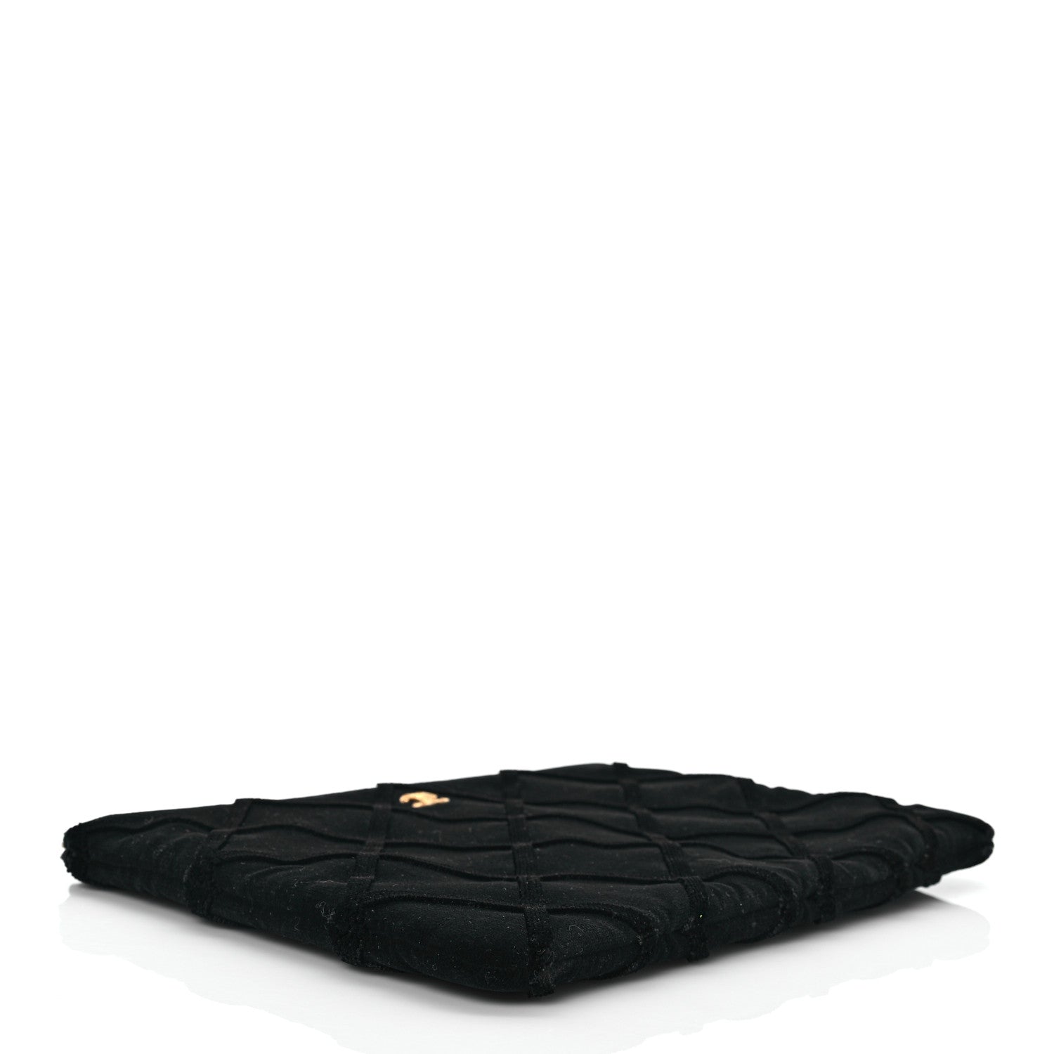Chanel Velvet Quilted Medium Cosmetic Case Black 4 of 7