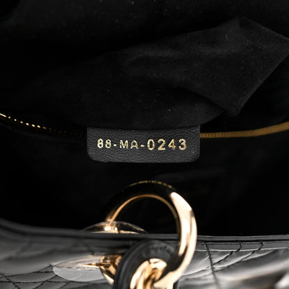 Christian Dior Lambskin Cannage Medium Lady Dior Black 7 of 11