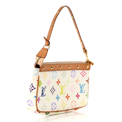 Louis Vuitton Monogram Multicolor Pochette Accessories White 2 of 13