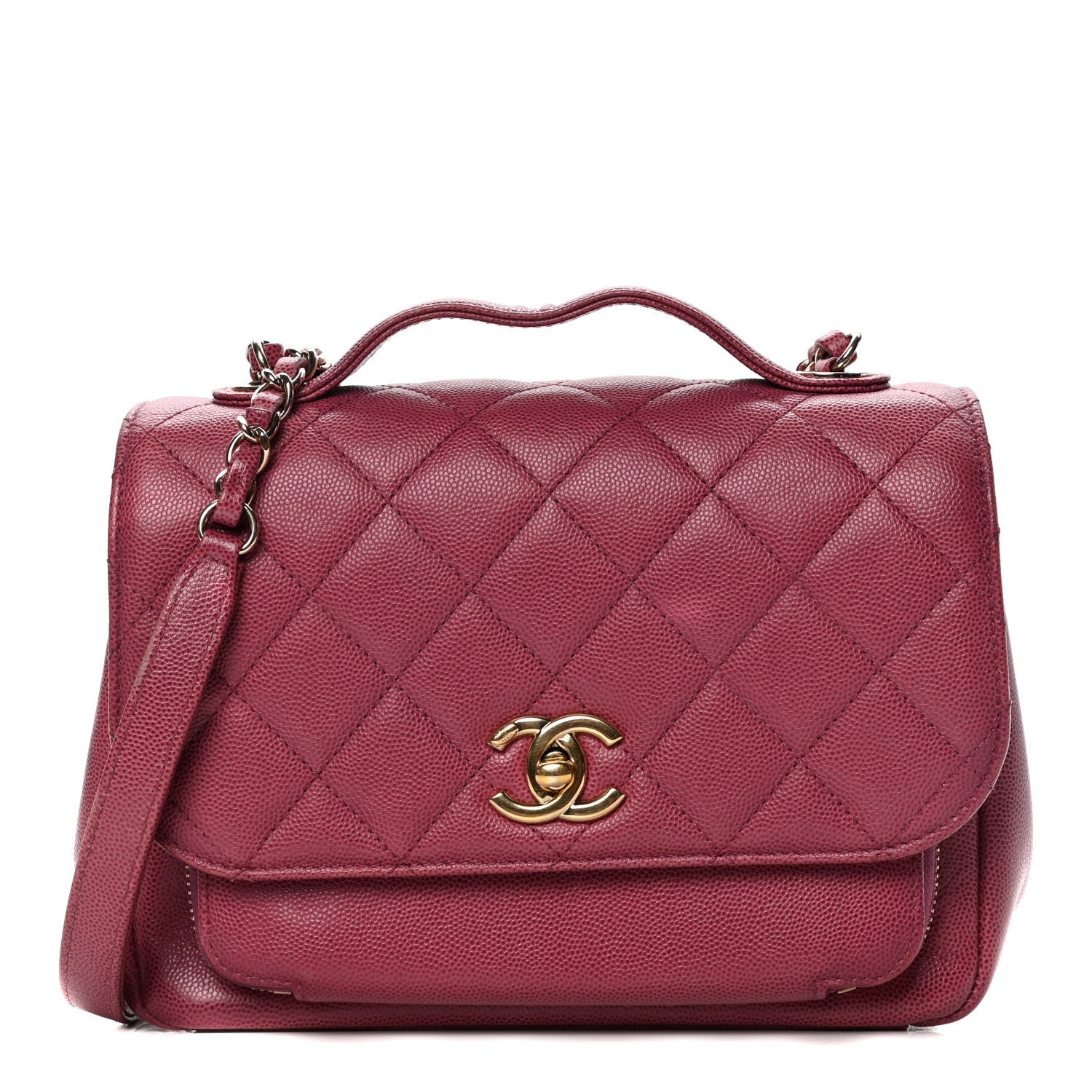 Chanel Caviar Quilted Medium Business Affinity Flap Burgundy 1 of 8