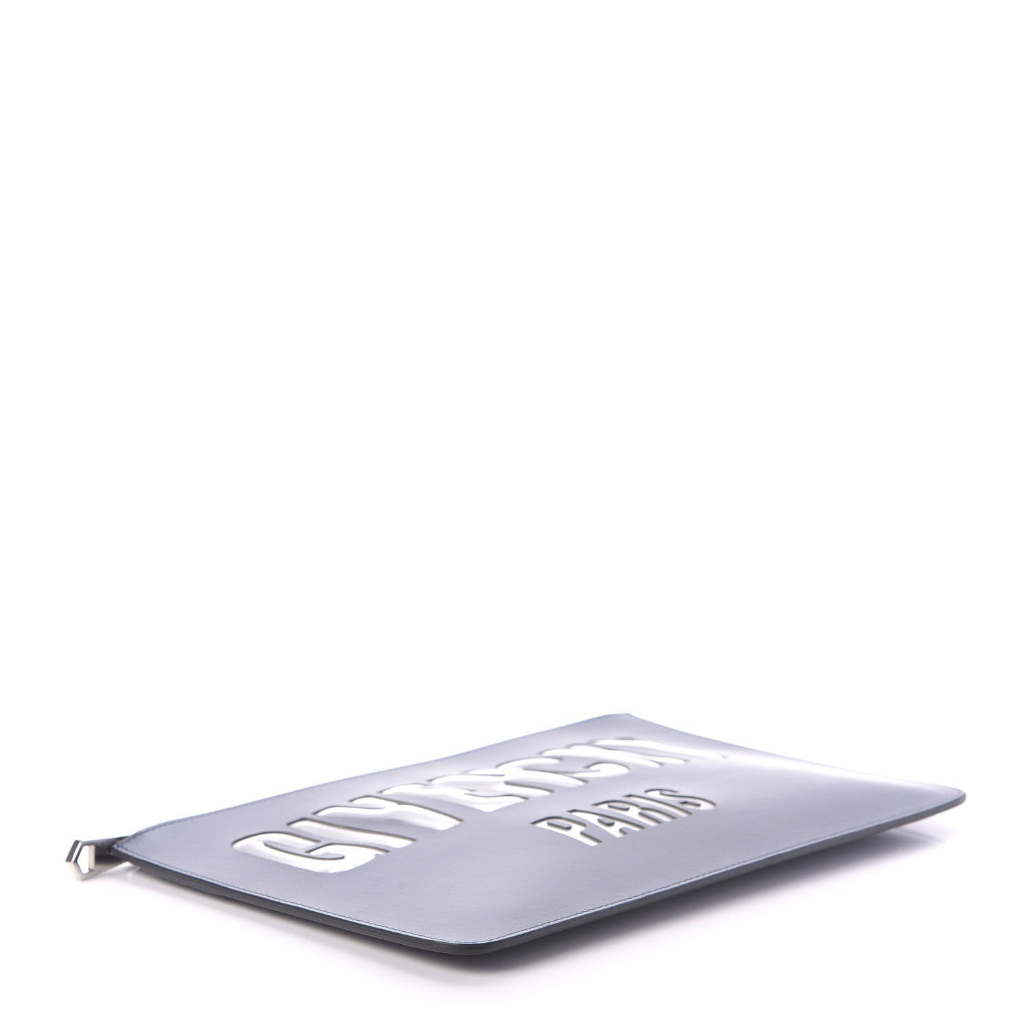 Givenchy Calfskin Logo Zip Pouch Navy Silver 4 of 12