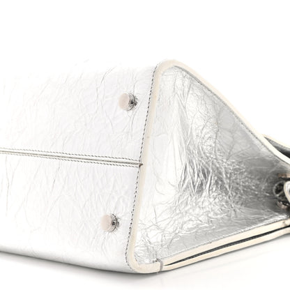 Christian Dior Metallic Calfskin Medium Diorever Flap Silver 9 of 14