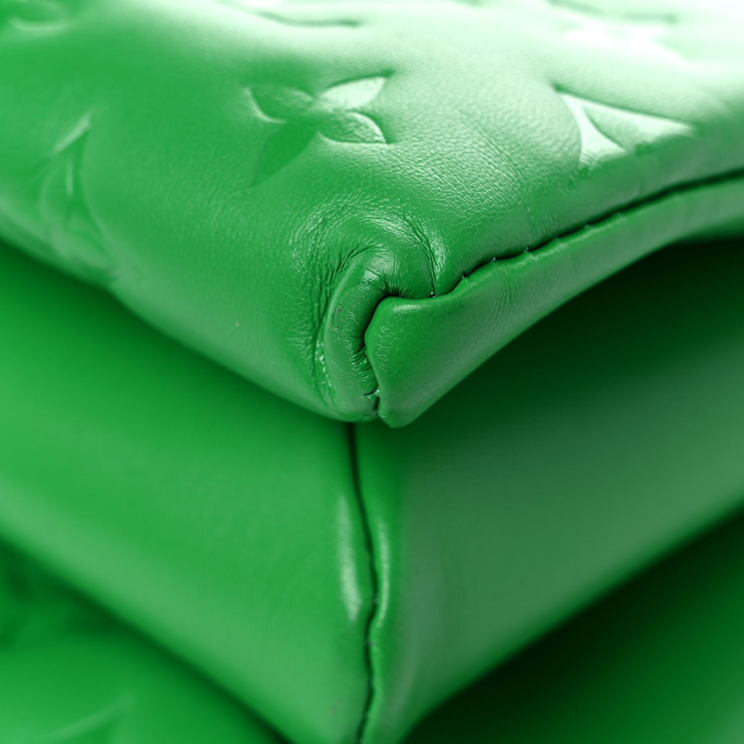 Louis Vuitton Lambskin Embossed Monogram Coussin PM LV Motion Green 10 of 11