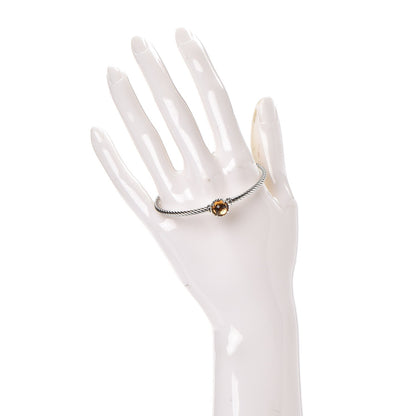 David Yurman Sterling Silver Citrine Chatelaine Bracelet Bangle 2 of 4