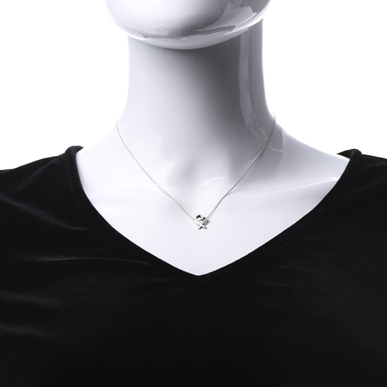 Tiffany Sterling Silver Mini Paloma Picasso Loving Heart Pendant Necklace 2 of 6