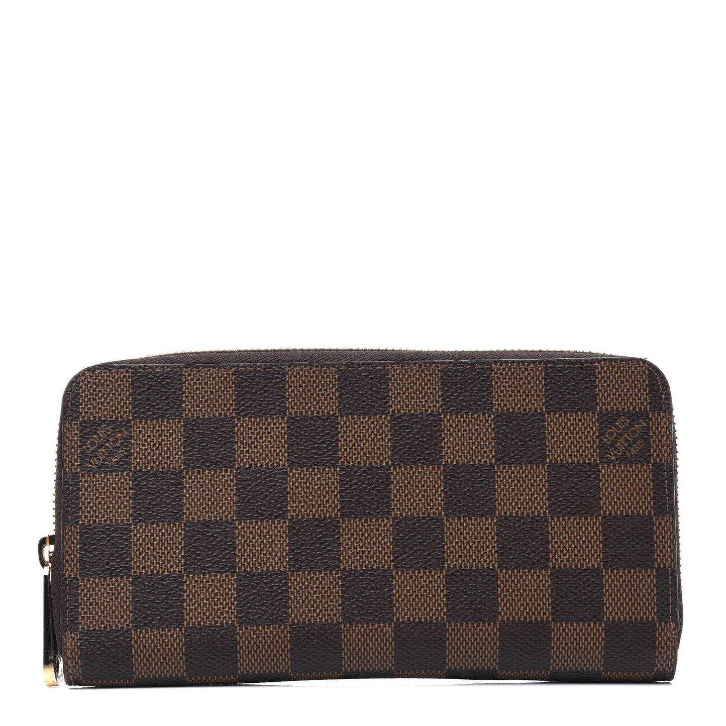 Damier Ebene Zippy Wallet Rose Ballerine