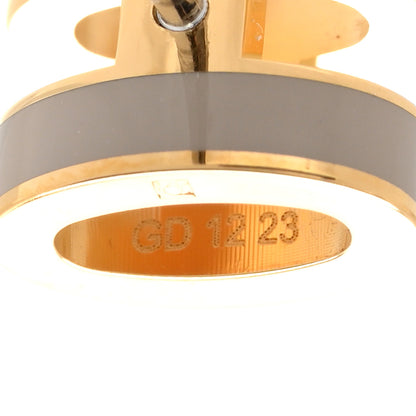 Hermes Gold Lacquered Mini Pop H Earrings Marron Glace 5 of 6