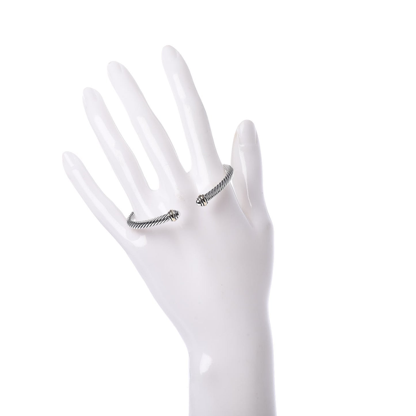 Sterling Silver 18K Yellow Gold 4mm Cable Classics Bracelet