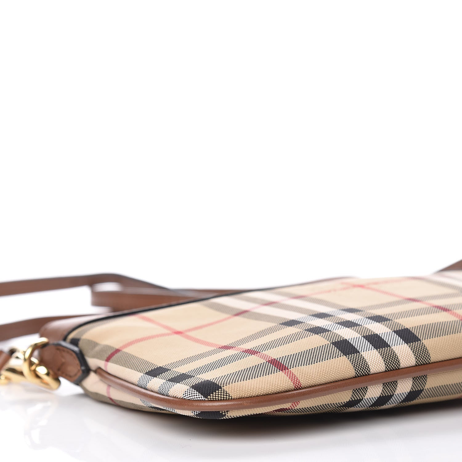 Burberry Horseferry Check Peyton Crossbody Clutch Bag Brown 14 of 15