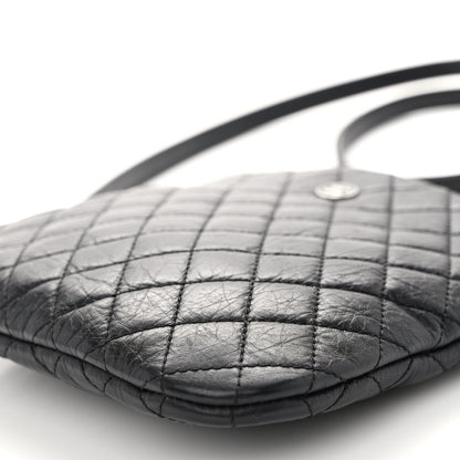 Chanel Aged Calfskin Quilted Crossbody Bag Black 10 of 10