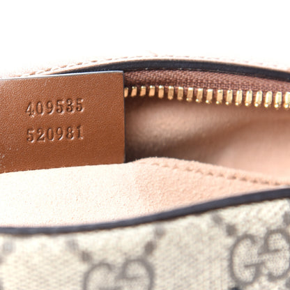 Gucci GG Supreme Monogram Bee Embroidered Mini Chain Shoulder Bag Beige Tuscany 7 of 11